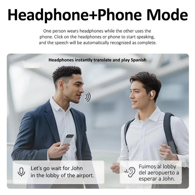 AI Translator Earbuds | 128 Sprachen | Offline-Übersetzung | 99 % Genauigkeit