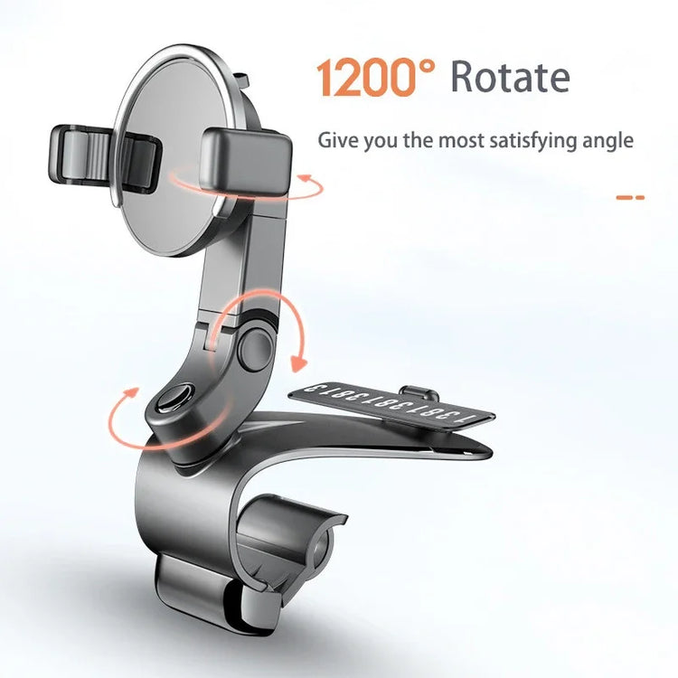 Universal 360 Rotating Cell Phone GPS Car Dashboard Mount Phone Holder Stand Hud Clip-On Cradle Phone Bracket Car Holder