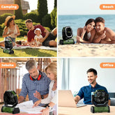 Camping Fan Met 20.000Mah Batterij, LED Lamp & Afstandsbediening – Airmate