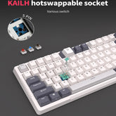 H81 Royal Kludge Gasket Structure Tri-Mode Mechanical Keyboard 81 Key 80% RGB Backlit 2.4G Wireless Bluetooth Gamer Keyboard