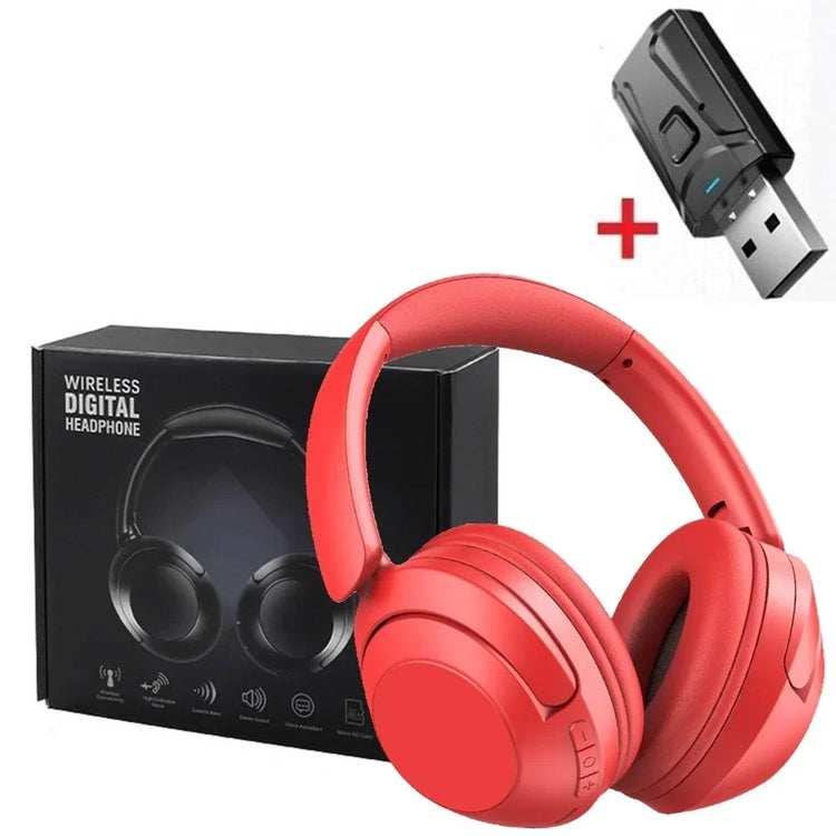 15 Hour Wireless Headset Bluetooth Headphone 5.3 Large TV Earphone Rotate Big Earmuffs with USB Adapter for Television PC